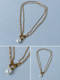 Pearl Double Chain Necklace