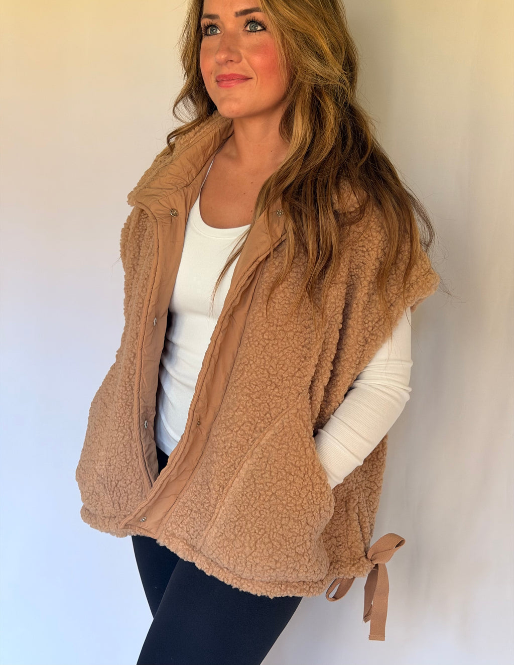 Oversized Sherpa Vest