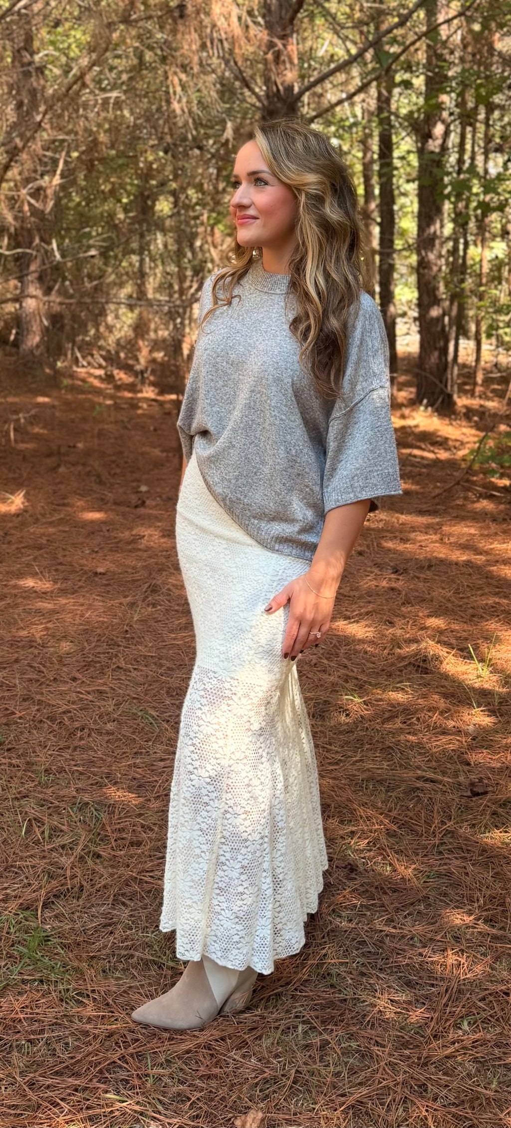 Half Sleeve Oversized Sweater