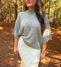 Half Sleeve Oversized Sweater