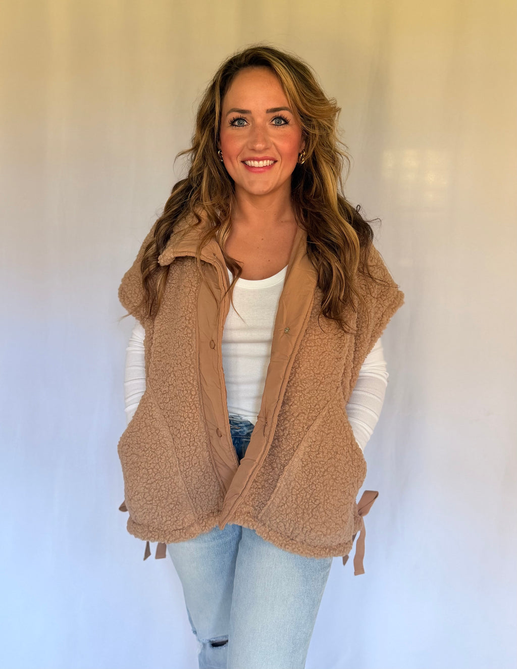 Oversized Sherpa Vest