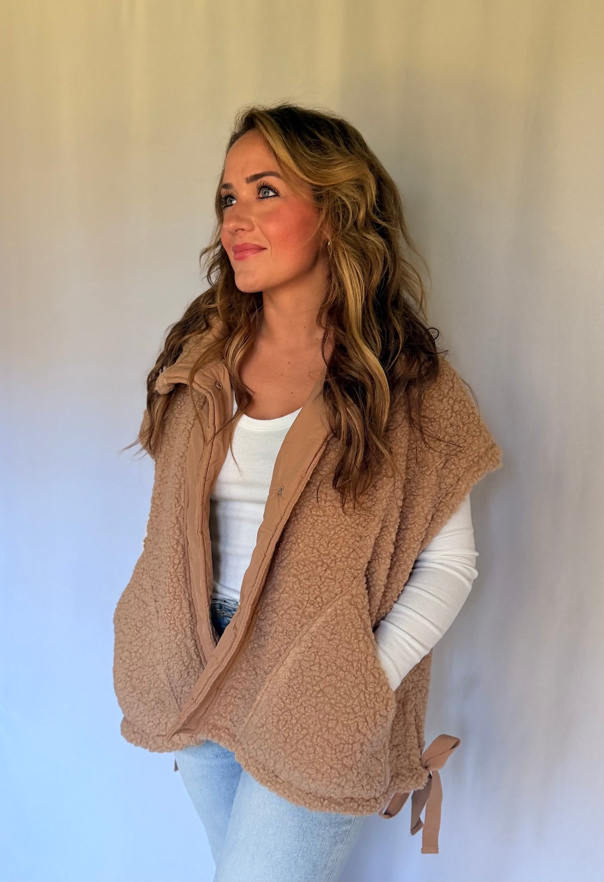 Oversized Sherpa Vest