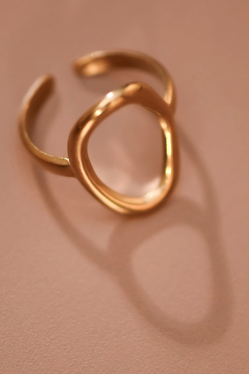 Gold Circle Adjustable Ring