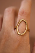 Gold Circle Adjustable Ring